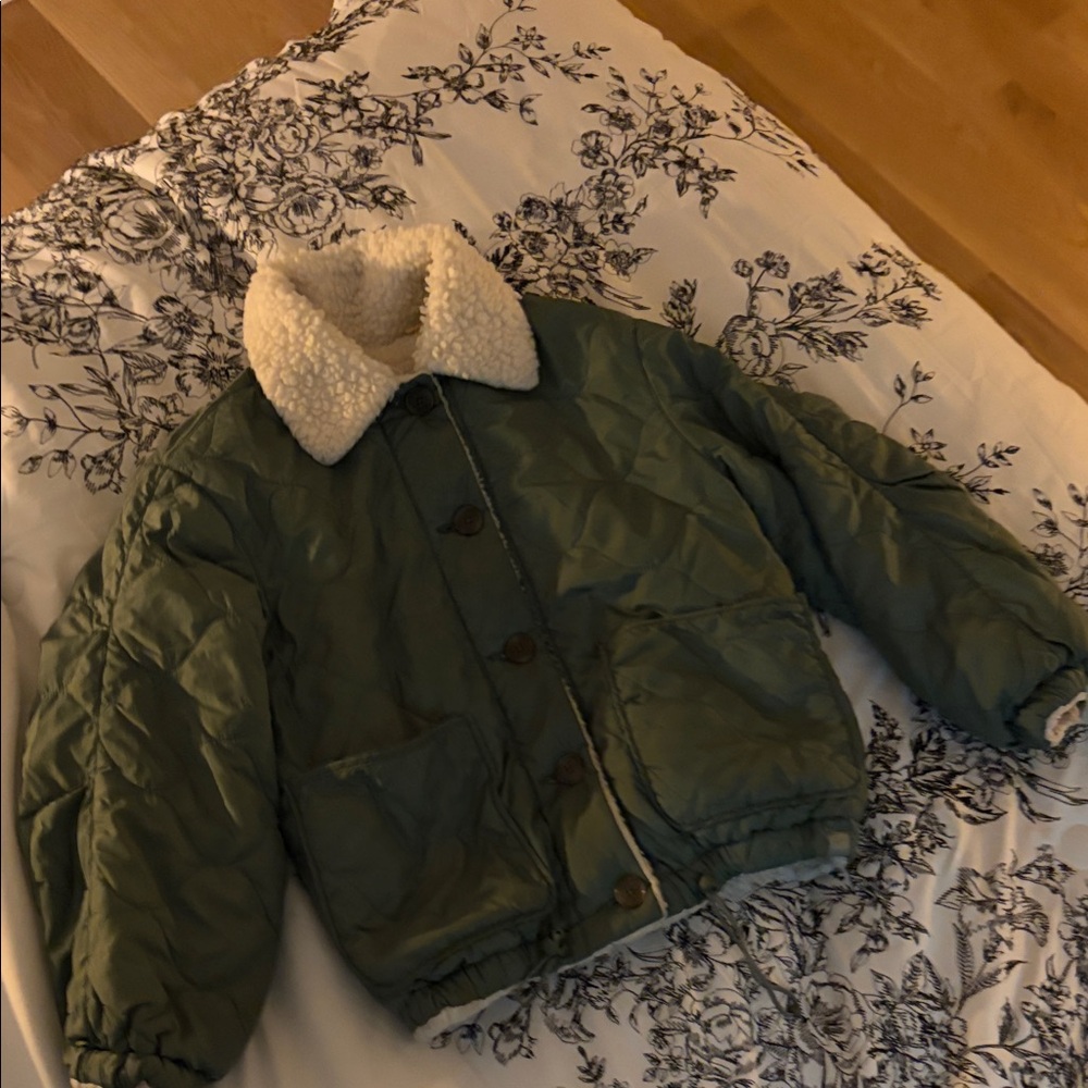 Levi's Green Jacket with Cream Collar